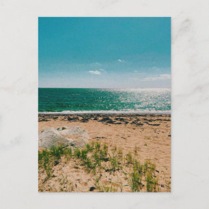 Cartão Postal De Festividades Dia de verão na praia no Arquipélago Sueco
