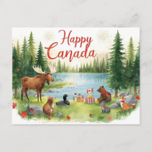 Cartão Postal De Festividades Dia do Canadá