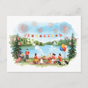 Cartão Postal De Festividades Dia do Canadá