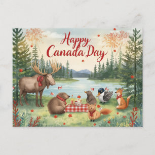 Cartão Postal De Festividades Dia do Canadá