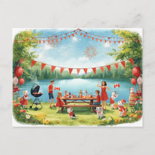 Cartão Postal De Festividades Dia do Canadá