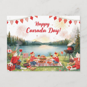 Cartão Postal De Festividades Dia do Canadá