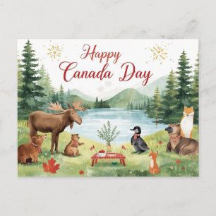 Cartão Postal De Festividades Dia do Canadá