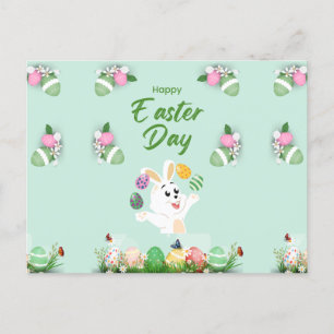 Cartão Postal De Festividades Dia do felz pascoa - Páscoa Engraçado De Coelhinho