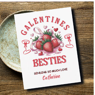 Cartão Postal De Festividades Dia dos Namorados Galentine personalizado