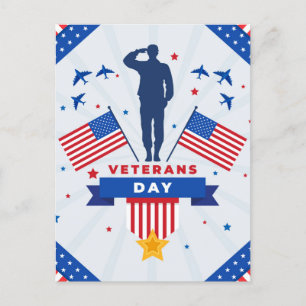 Cartão Postal De Festividades Dia dos Veteranos - Honrando todos os que serviram