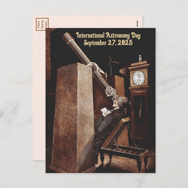 Cartão Postal De Festividades Dia Internacional da Astronomia (Frente/Verso)