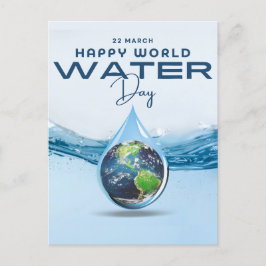 Cartão Postal De Festividades Dia Mundial da Água