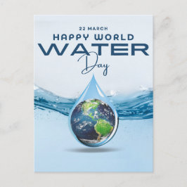 Cartão Postal De Festividades Dia Mundial da Água