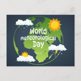 Cartão Postal De Festividades Dia Mundial da Meteorologia