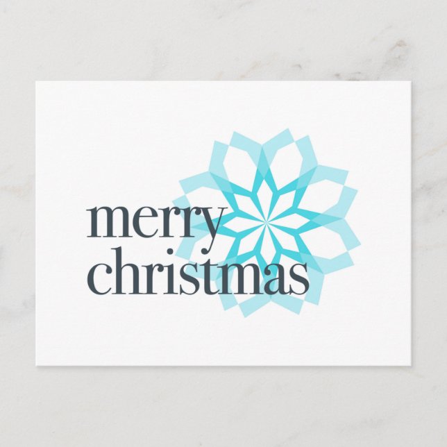 Cartão Postal De Festividades Diferente design clássica de "Feliz Natal" (Frente)