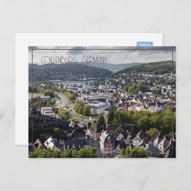 Cartão Postal De Festividades Dillenburg Evening Cityscape Alemanha (Frente/Verso)