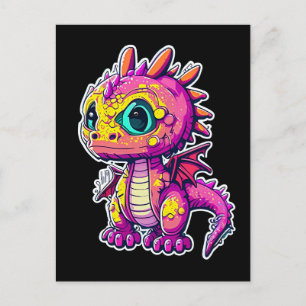 Cartão Postal De Festividades Dinossauro Bebê Adorável Alegria Jurássica