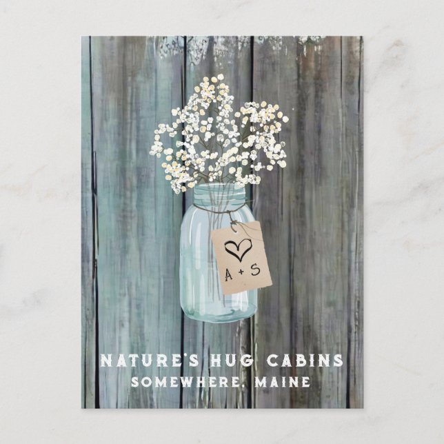 Cartão Postal De Festividades *~* Distinta AP49 QR Mason Jar (Frente)