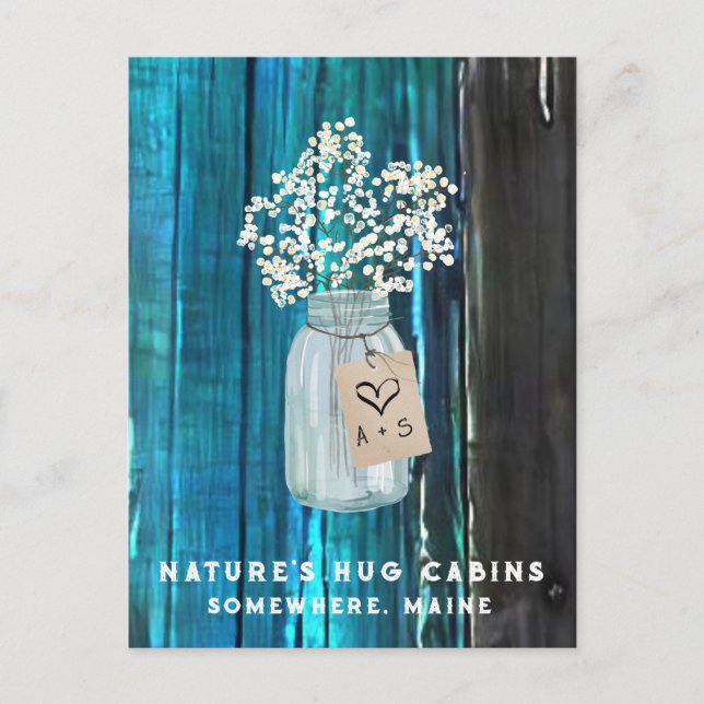 Cartão Postal De Festividades *~* Distinta AP49 QR Mason Jar (Frente)