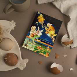 Cartão Postal De Festividades Diversão Vintage Bruxas da Páscoa Suecas Jenny Nys