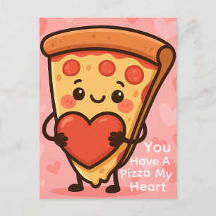 Cartão Postal De Festividades Diversão Você Tem Uma Pizza Meu Coração