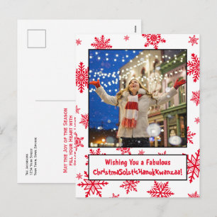 Cartão Postal De Festividades Divertido Corretamente Político Inclusivo Sazonal