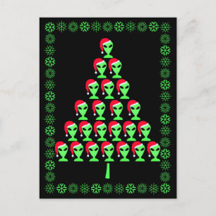 Cartão Postal De Festividades Do humor estrangeiro do geek do papai noel do