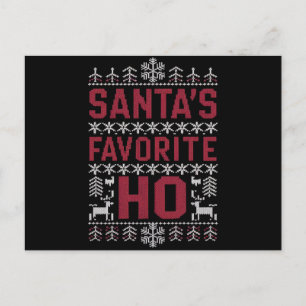 Cartão Postal De Festividades Doador de Natal Feio dos papais noeis Favoritos