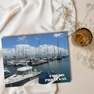 Cartão Postal De Festividades Doca de barcos em Cascais Portugal, Fotografia de