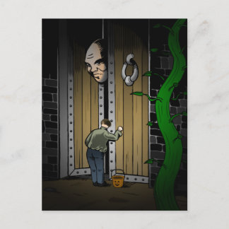 Cartão Postal De Festividades Doce ou Travessura na Noite de Halloween