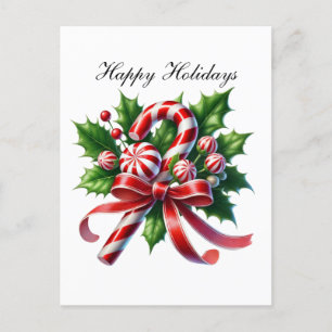 Cartão Postal De Festividades Doces pimenta de Natal festivos Personalizáveis