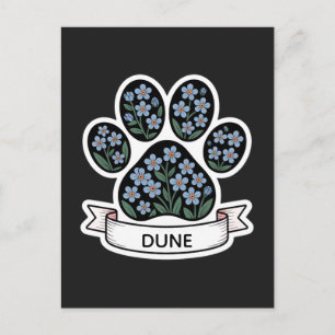 Cartão Postal De Festividades Dog Memorial Sympathy Keepsaet Pet Loss