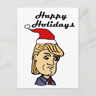 Cartão Postal De Festividades Donald Trump engraçado em desenhos animados do