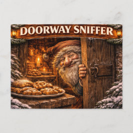 Cartão Postal De Festividades Doorway Sniffer islandês Yule Lad