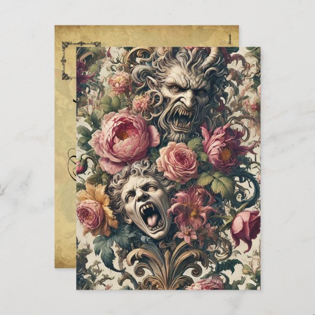 Cartão Postal De Festividades Dores de Fome Barroca - Vitoriano Gótico (Frente/Verso)