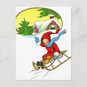 Cartão Postal De Festividades Dormência de Natal