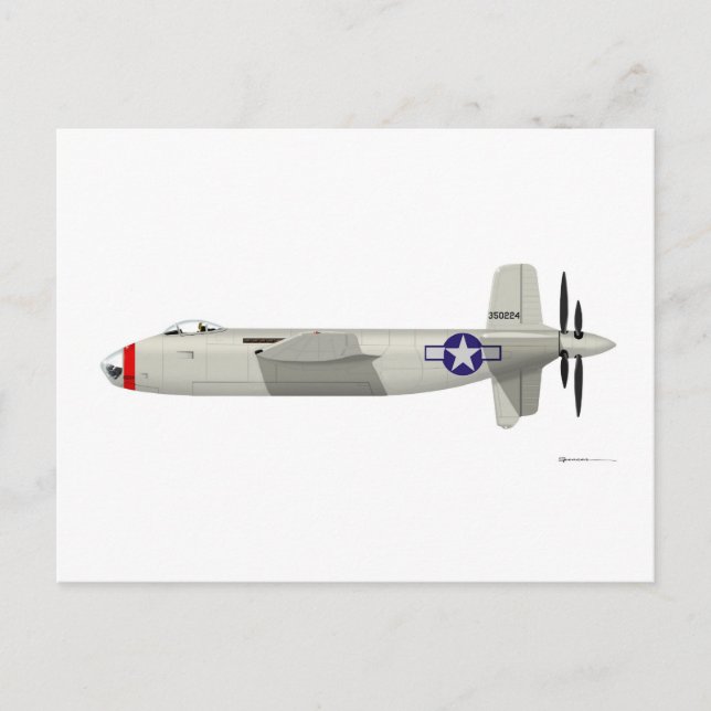 Cartão Postal De Festividades Douglas XB-42 Mixmaster (Frente)