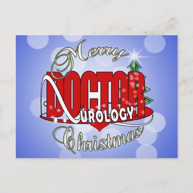 CARTÃO POSTAL DE FESTIVIDADES DOUTOR UROLOGIA UROLOGIST DO NATAL (Frente)
