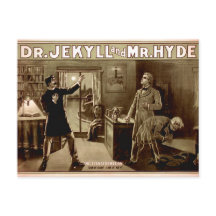 Dr. Jekyll e Mr. Hyde Ilustração Vintage de 1880