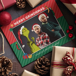 Cartão Postal De Festividades Dr. Seuss | Foto de Férias da Família Grinch