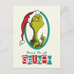 Cartão Postal De Festividades Dr. Seuss  Grinch