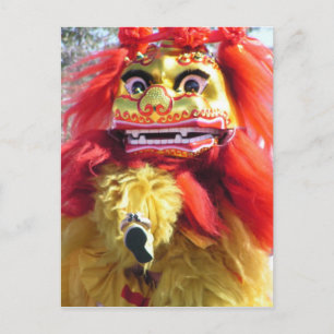 Cartão Postal De Festividades Dragão chinês do ano novo