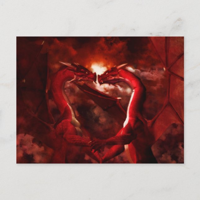 Cartão Postal De Festividades Dragons Valentines (Frente)