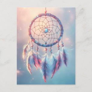 Cartão Postal De Festividades Dream Catcher com Penas e Miçangas Suaves