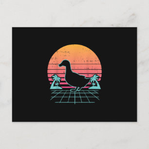 Cartão Postal De Festividades Duck Vaporwave, Fazenda dos anos 80