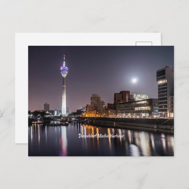 Cartão Postal De Festividades Dusseldorf, Media Harbor (rotulado) (Frente/Verso)