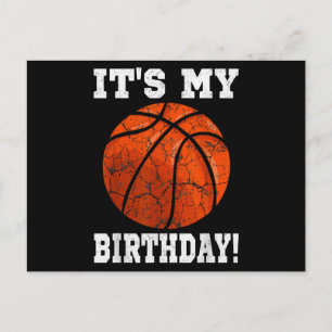 Cartão Postal De Festividades É o meu Aniversário, jogador de basquetebol.
