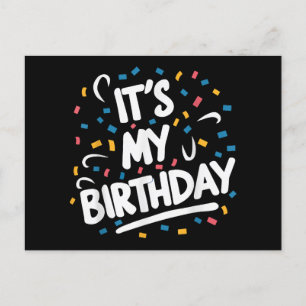 Cartão Postal De Festividades É o meu aniversário para rapazes Meninas Crianças 