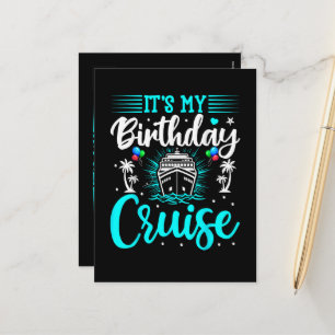 Cartão Postal De Festividades É o Meu Cruzeiro de Aniversário - Cruzeiro de Féri