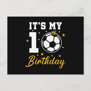 Cartão Postal De Festividades É o meu futebol de 10 anos