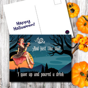 Cartão Postal De Festividades E Simplesmente Assim Eu Servi Um Drink Halloween