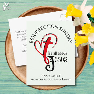 Cartão Postal De Festividades É TUDO SOBRE JESUS Páscoa Cristã