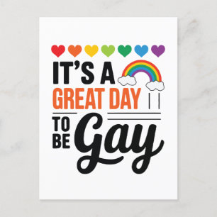 Cartão Postal De Festividades é um dia excelente para ser gay