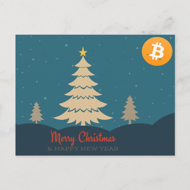 Cartão Postal De Festividades É um Natal de Bitmoney! (Frente)